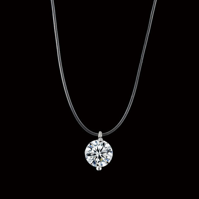 Dazzling Clear And Invisible Zircon Necklace